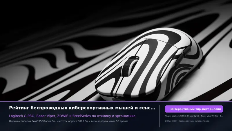 Тир-лист киберспортивных мышей 2026 и гайд по выбору