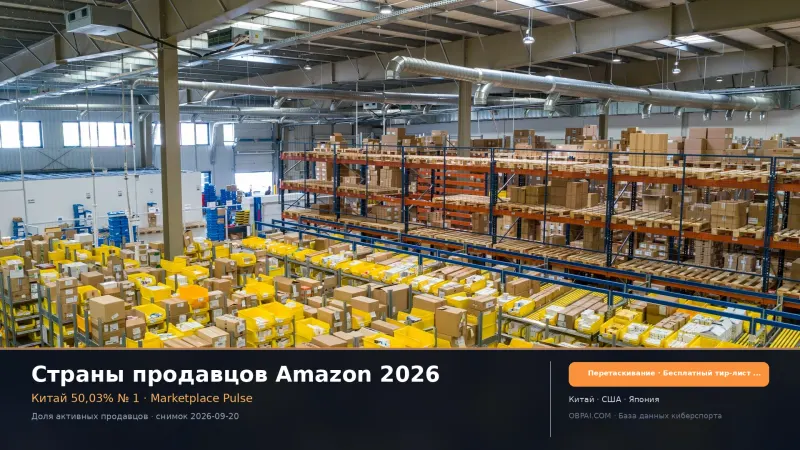 Страны происхождения продавцов Amazon 2026