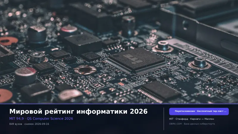 Мировой рейтинг информатики 2026