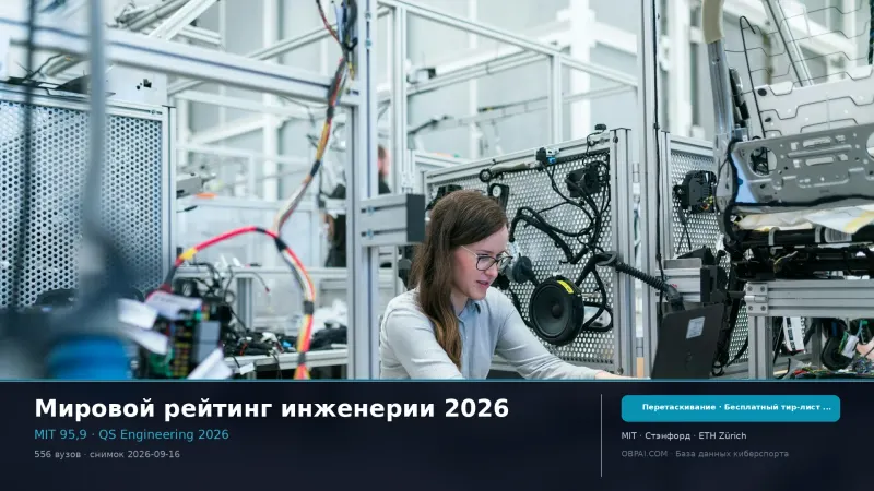 Мировой рейтинг инженерных вузов 2026