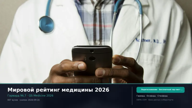 Мировой рейтинг медицинских школ 2026