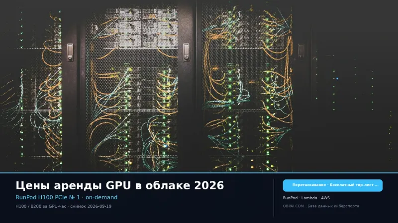 Цены аренды GPU в облаке 2026