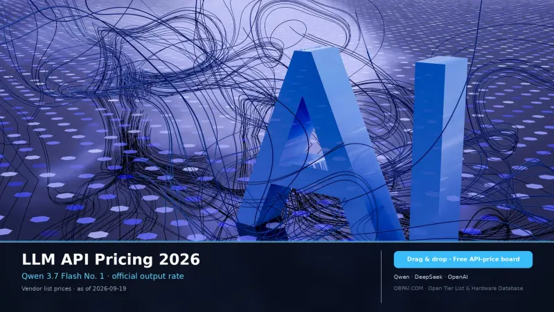 LLM API Pricing 2026