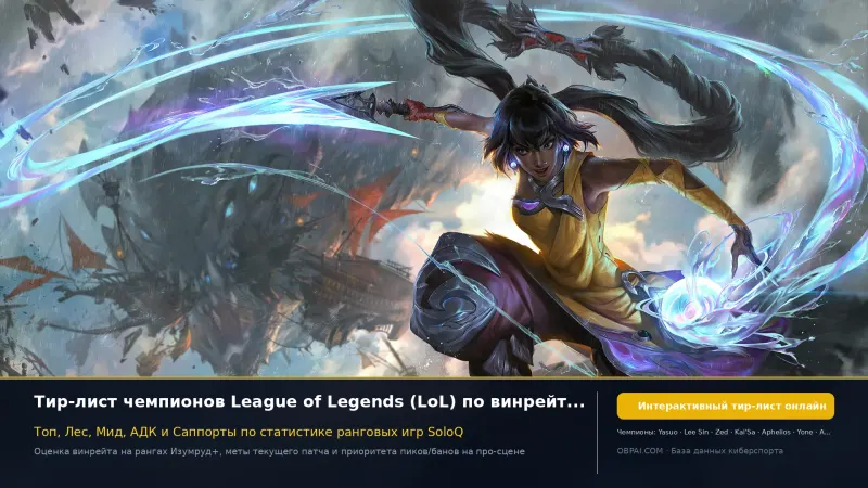 Тир-лист чемпионов League of Legends
