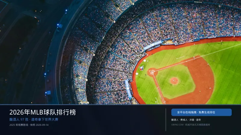 2026年MLB球队排行榜