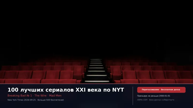 100 лучших сериалов XXI века по версии NYT