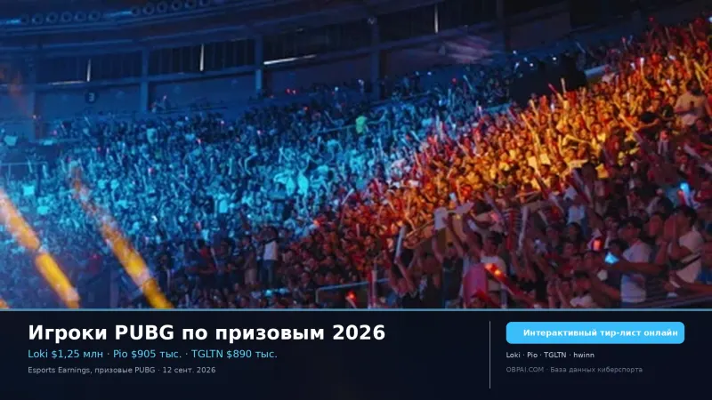 Игроки PUBG по призовым 2026