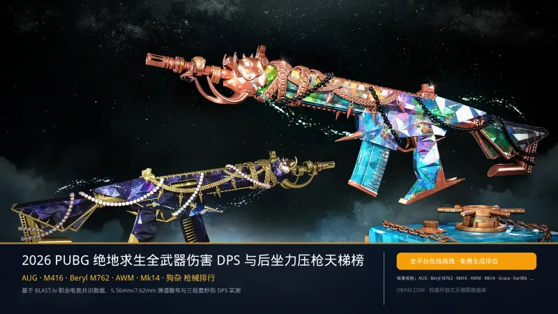 PUBG绝地求生武器排行榜