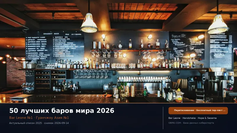 50 лучших баров мира 2026