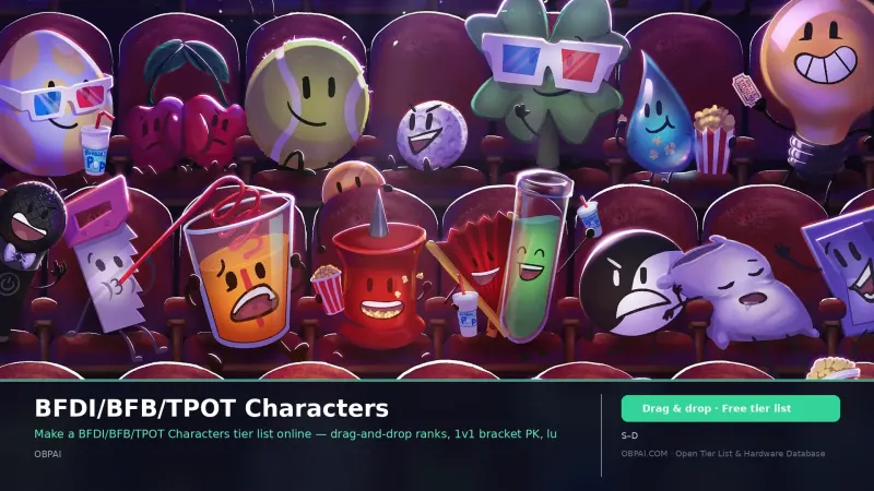 BFDI/BFB/TPOT Characters
