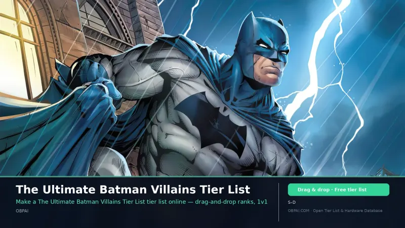 The Ultimate Batman Villains Tier List