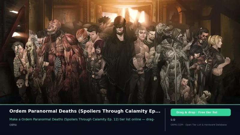 Ordem Paranormal Deaths (Spoilers Through Calamity Ep. 12)