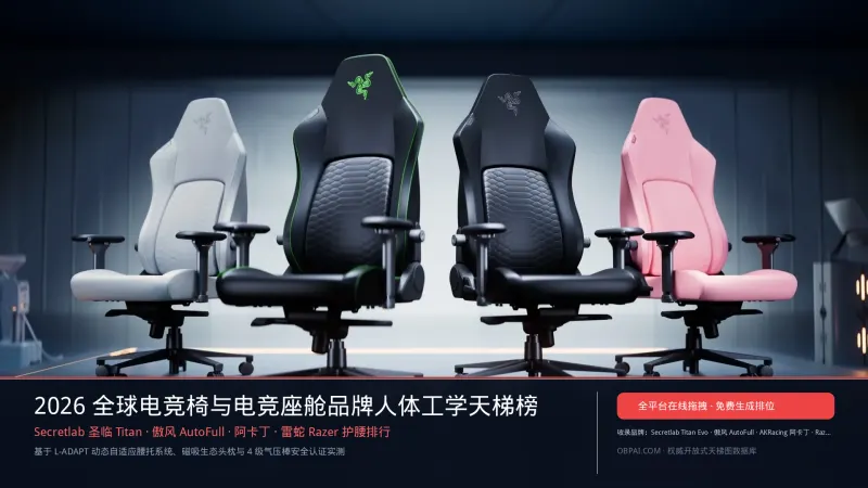 2026年全球电竞椅品牌排行榜