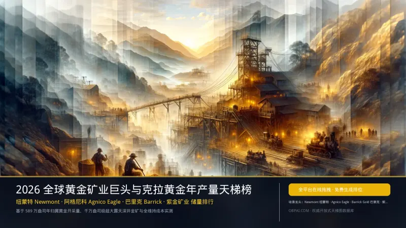 2026年全球黄金矿企排行榜