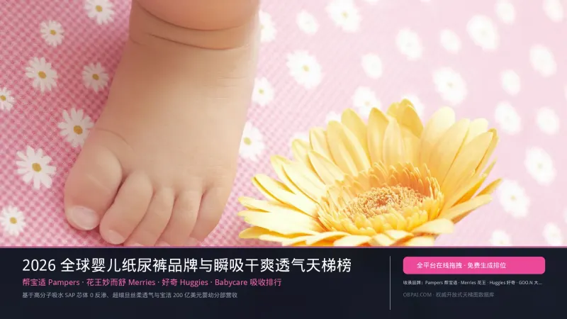 2026年全球纸尿裤品牌排行榜