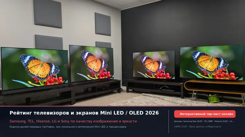 Глобальные бренды телевизоров 2026