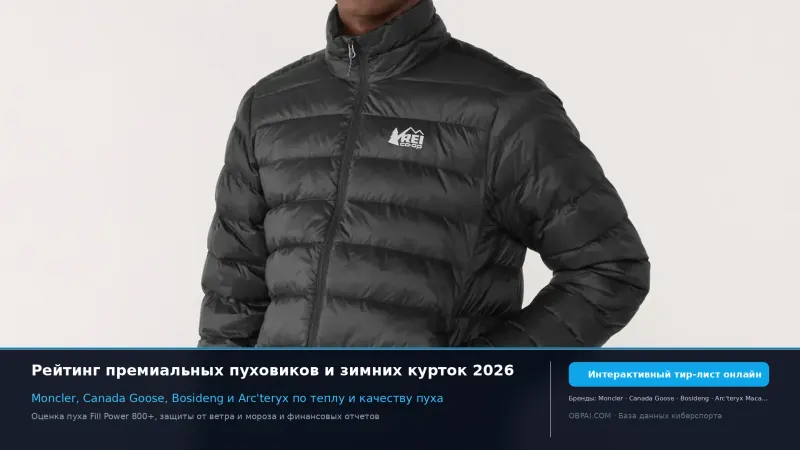 Бренды пуховиков