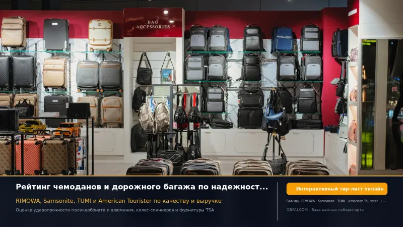 Глобальные бренды чемоданов 2026