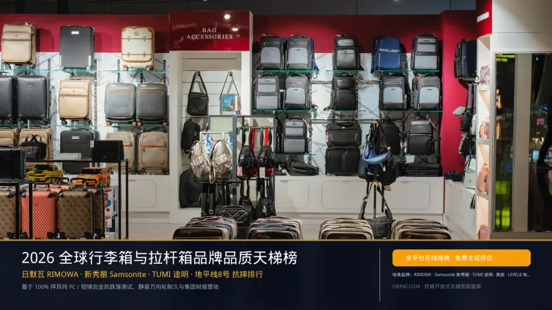2026年全球行李箱品牌排行榜