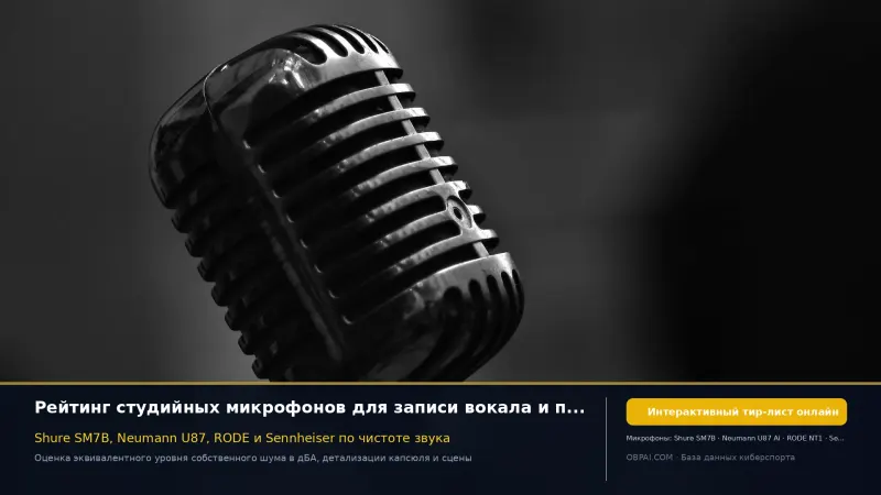 Рейтинг производителей студийных микрофонов 2026