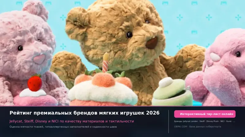 Рейтинг производителей мягких игрушек и плюша