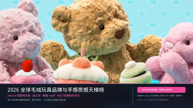 全球毛绒玩具品牌排行榜