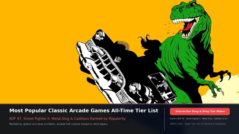 Most Popular Classic Arcade Games Tier List