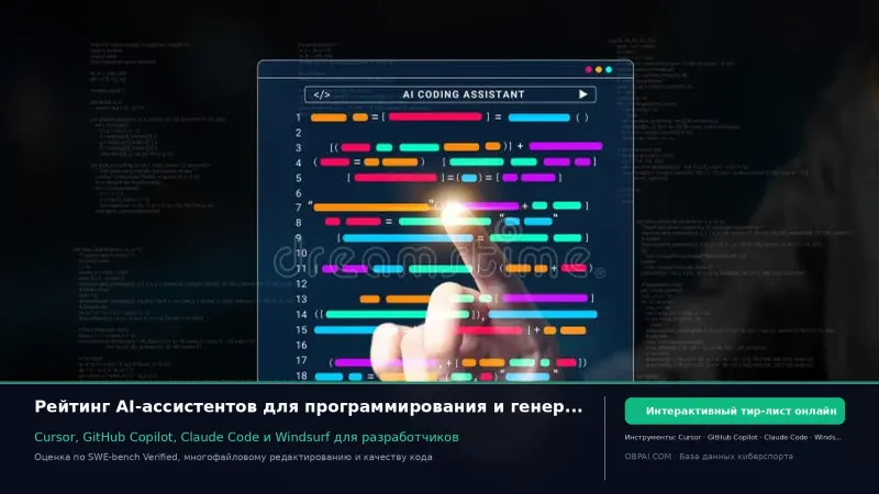 Рейтинг AI-помощников для программирования
