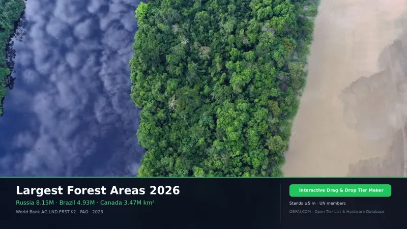 Largest Forest Areas