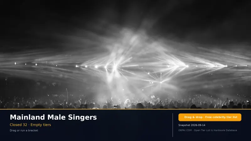 Mainland Male Singers Tier List