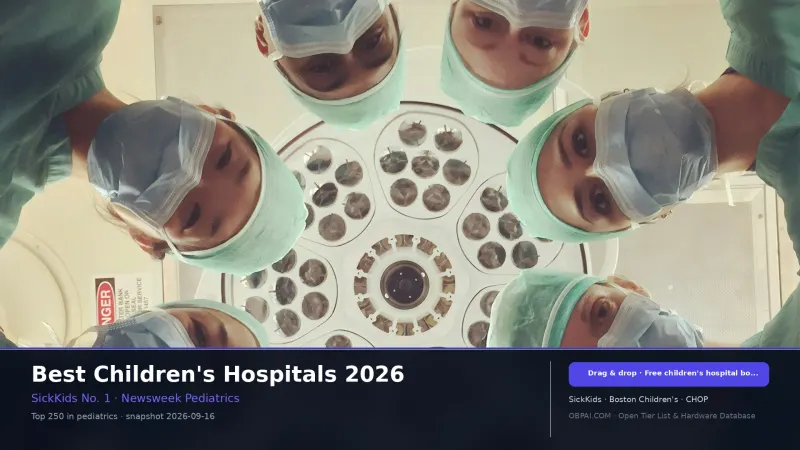 Global Children's Hospitals Tier List 2026