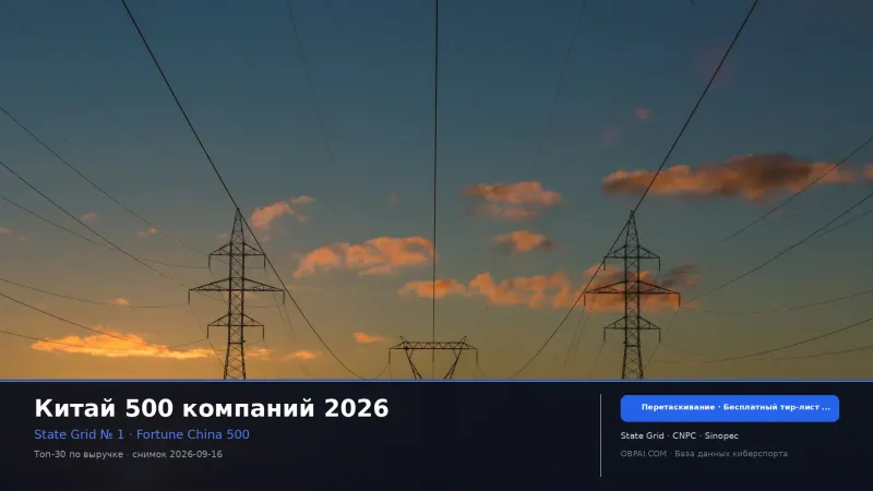 Тир-лист 500 компаний Китая 2026